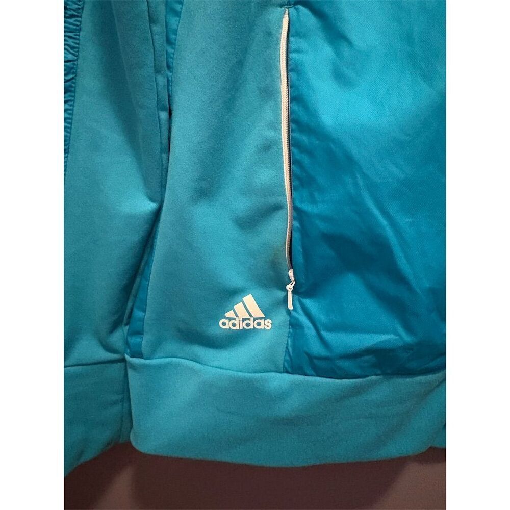 Adidas Women's Blue Climaproof Golf Jacket Size L Long Sleeve Casual - Picture 3 of 11